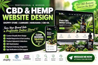 design cbd hemp store cannabis website marijuana website cbd oil shopify store