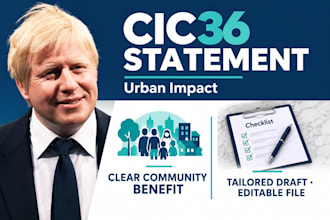 prepare cic36 community interest statement for cic registration