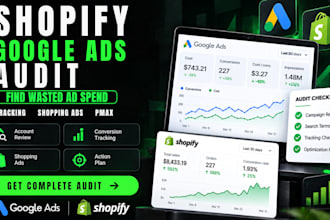 audit shopify google ads, find wasted ad spend, optimize your shopping ads