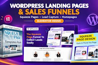 do wordpress landing page, sales funnel, squeeze, or homepage
