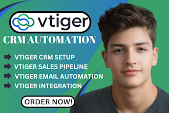 setup vtiger crm automation workflow sales pipeline migration vtiger integration
