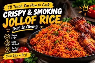 teach you how to cook cripsy and smoking jollof rice that is giving