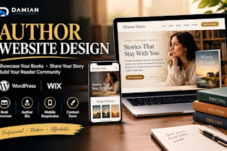 author, book, or writer website author landing page