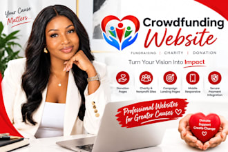 create crowdfunding website, fundraising, charity and donation website