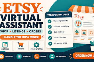 be your etsy virtual assistant for shop management and listings