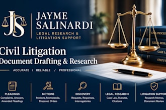 prepare civil litigation documents and legal research memorandums