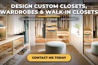 design custom closets, wardrobes, and walk in closets