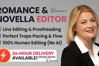 line edit and proofread your short romance story or novella