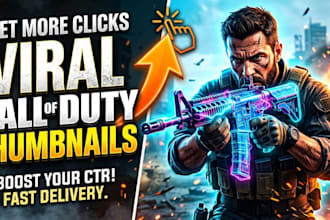 design an eye catching call of duty thumbnail for you