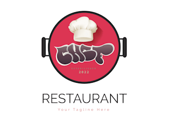 design a cooking class brand logo with a warm whisk mark