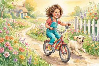 kinderbuch illustration, cartoon aquarell storybook art in watercolor