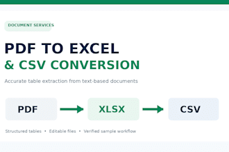 extract PDF tables and convert them to excel or CSV