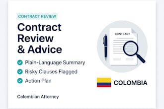 review your contract and advise you under colombian law