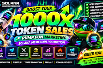do organic x promotion hit 900m sol pump token 1000x sales meme coins promotion