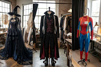 sew custom cosplay costume witch costume vampire costume halloween outfit
