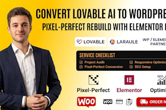 convert lovable ai to wordpress website elementor pro