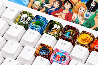 design custom anime keycaps, artisan keycap mechanical keyboard and 3d printing