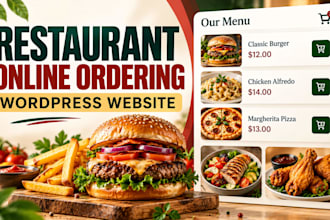 build wordpress restaurant website with online ordering, payment and delivery
