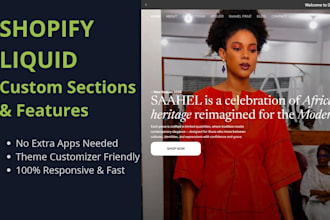 build custom shopify liquid section and theme feature