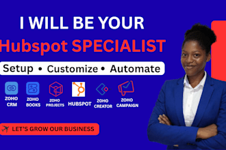 setup hubspot automation, zoho crm, monday, odoo, quickbok integration