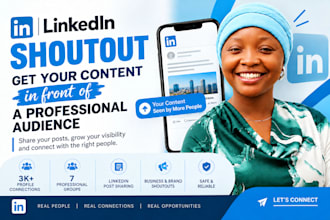promote your linkedin post with a professional shoutout
