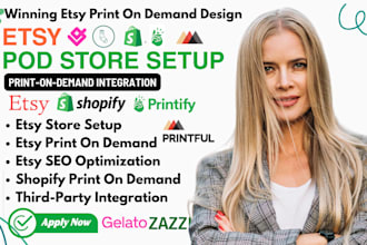 etsy print on demand etsy printify printful shopify print on demand store setup
