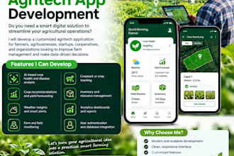 develop ai powered agricultural app for crop monitoring and smart farming