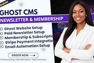 setup ghost cms membership, paid tier, stripe integration