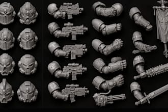 sculpt 3d warhammer, 3d miniature 3d figurine dnd tabletop 3d model, 3d printing