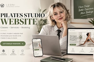 design a wordpress pilates studio website with class booking