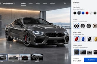 build web 3d product configurator for car and aircraft for ecommerce website