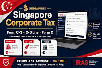 file singapore corporate tax return, form cs, form cs lite with iras