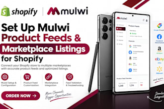 setup mulwi product feeds and marketplace listings for shopify clothing or salon
