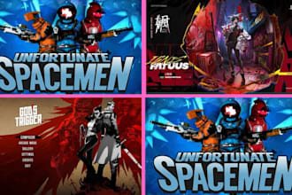 design steam capsule art, steam game cover art and steam banner