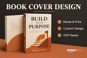 design book cover design, ebook cover, amazon kdp book cover