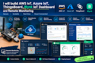 build aws iot, azure iot, thingsboard, blynk iot dashboard and remote monitoring