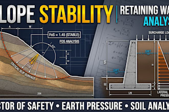 analyze slope stability and retaining wall soil pressure