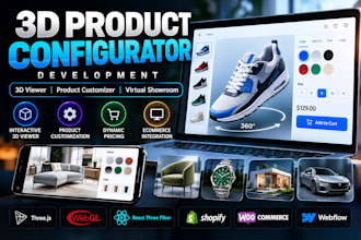 build 3d product configurator threejs webgl shopify product viewer gltf product