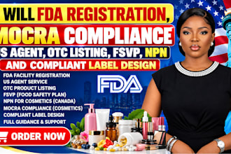 fda registration, mocra cosmetic compliance, US agent, otc listing, fsvp, npn