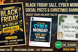 design black friday sale flyer cyber monday social media post christmas banner