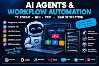 gpt6 astra deriv trading bot hermes grok ai lead generation n8n CRM telegram bot
