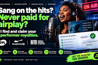 find and claim unpaid royalties for session singers and featured artists