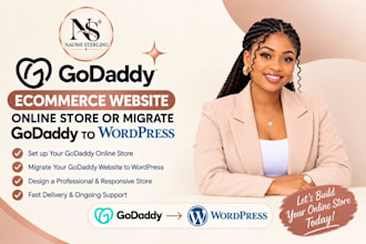 build godddy ecommerce website online store migrate godaddy to wordpress