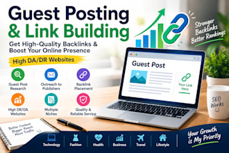 provide guest posting and link building services