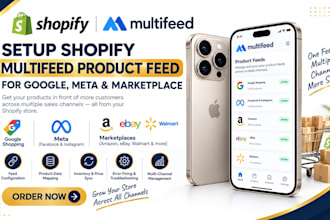 setup shopify multifeed product feed for google, meta and marketplace for stores