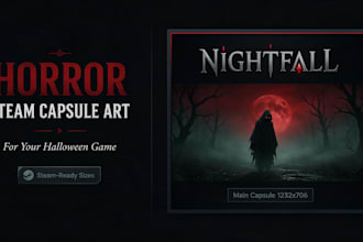 create horror steam capsule art for your halloween game