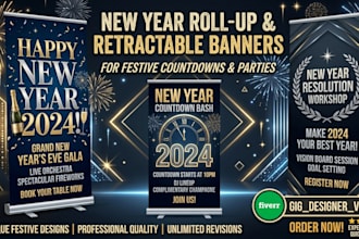 blackfriday christmas new year roll up banner retractable pull up banner