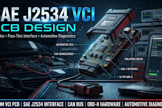 design sae j2534 vci pcb can bus interface and automotive diagnostic hardware
