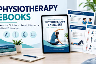 create physiotherapy ebook for pain relief and exercises