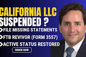 reinstate your suspended california llc and file overdue statements